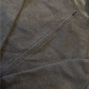 Men's Gray Full-Zip Sweater